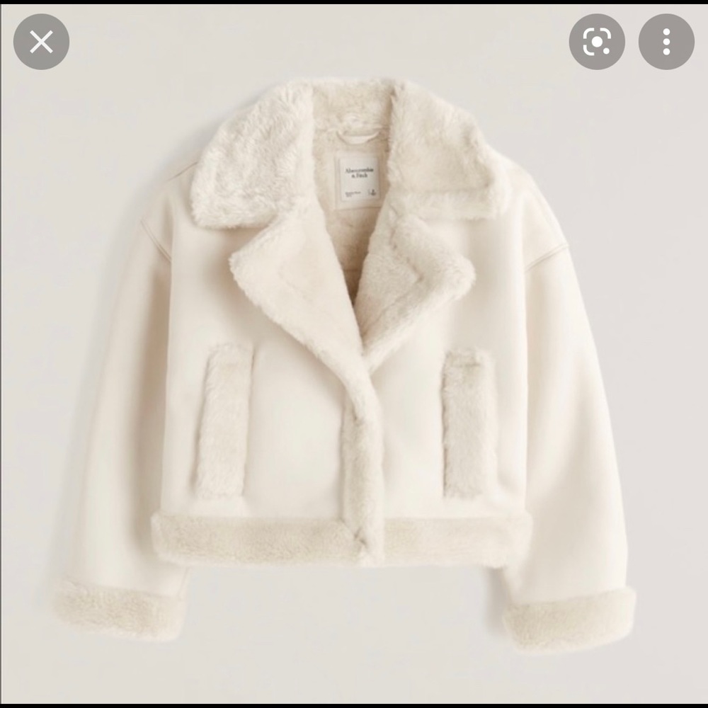 Abercrombie sherpa lined shearling coat.